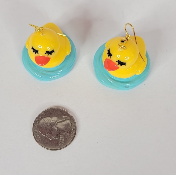 Rubber Duckie Drop Earrings NWOT - Picture 2 of 4